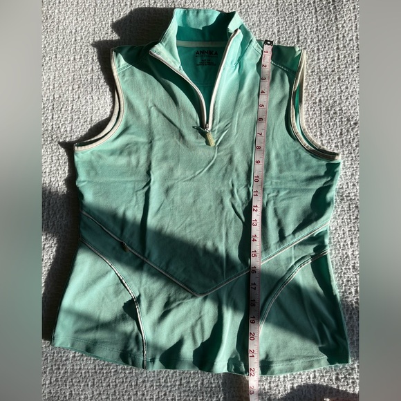 Annika Cutter & Buck Sleeveless Golf Polo Shirt Quarter Zip Activewear Size S - Picture 11 of 14